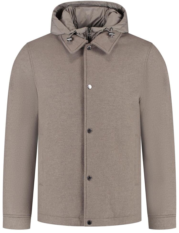 Woolrich Knitted Wool Shirt Jacket Bruin