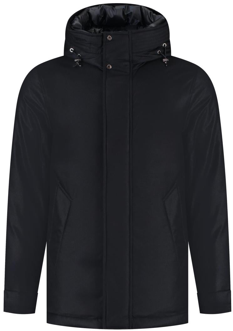 Woolrich Lp Wool Silk Short Parka Blauw