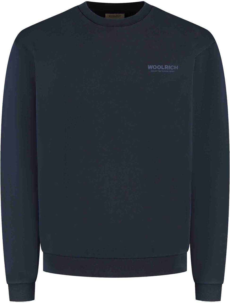 Woolrich Macro Logo Crewneck Blauw