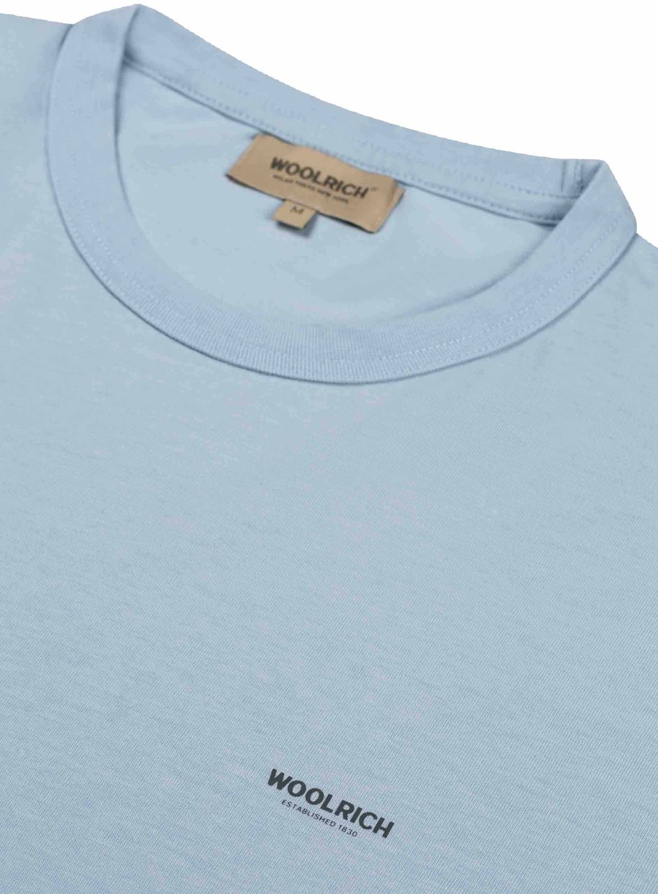 Woolrich Cotton Logo T-shirt Blauw