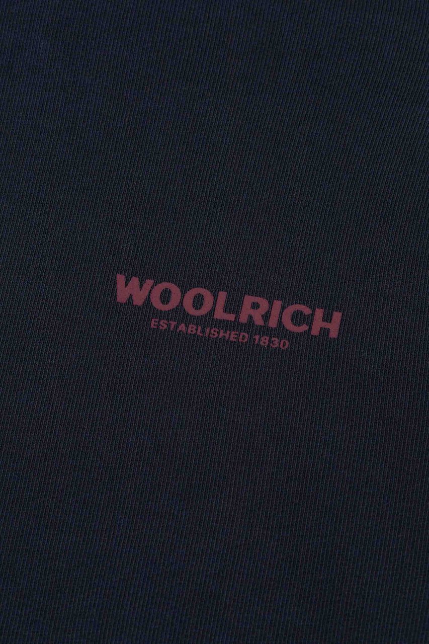 Woolrich Logo Hoodie Blauw