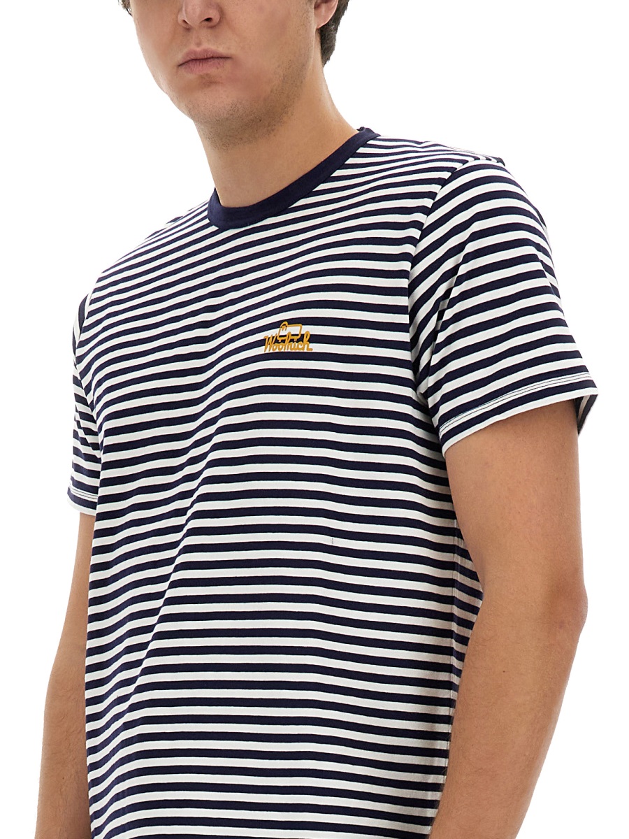 Woolrich STRIPED T-SHIRT Blauw