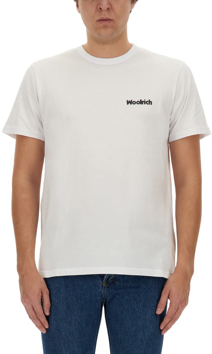 Woolrich T-SHIRT WITH LOGO Wit