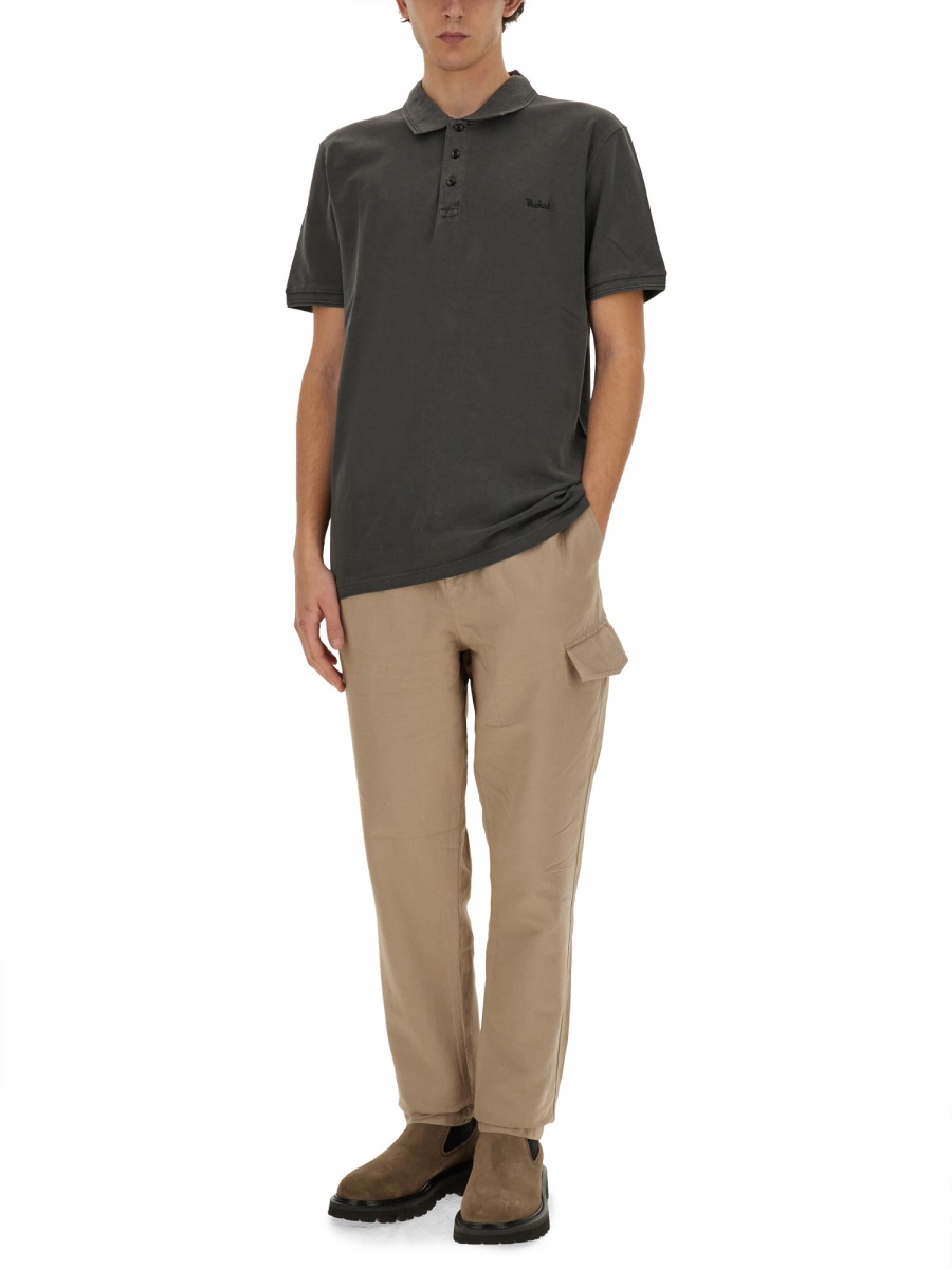 Woolrich POLO WITH LOGO Zwart