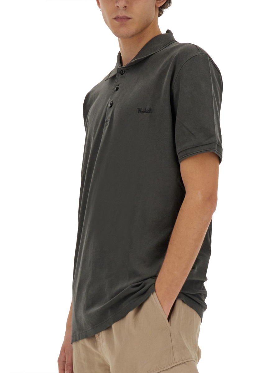 Woolrich POLO WITH LOGO Zwart