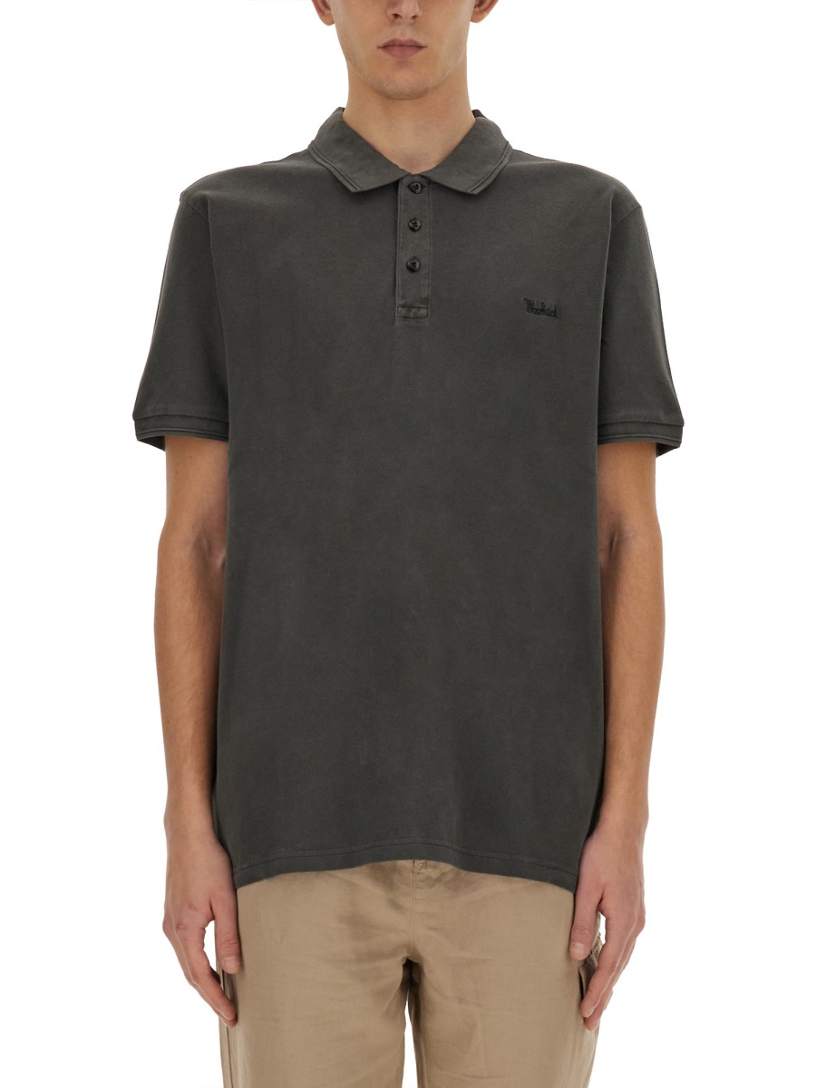 Woolrich POLO WITH LOGO Zwart