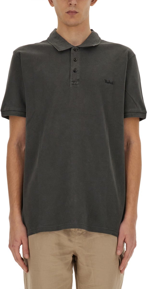 Woolrich POLO WITH LOGO Zwart