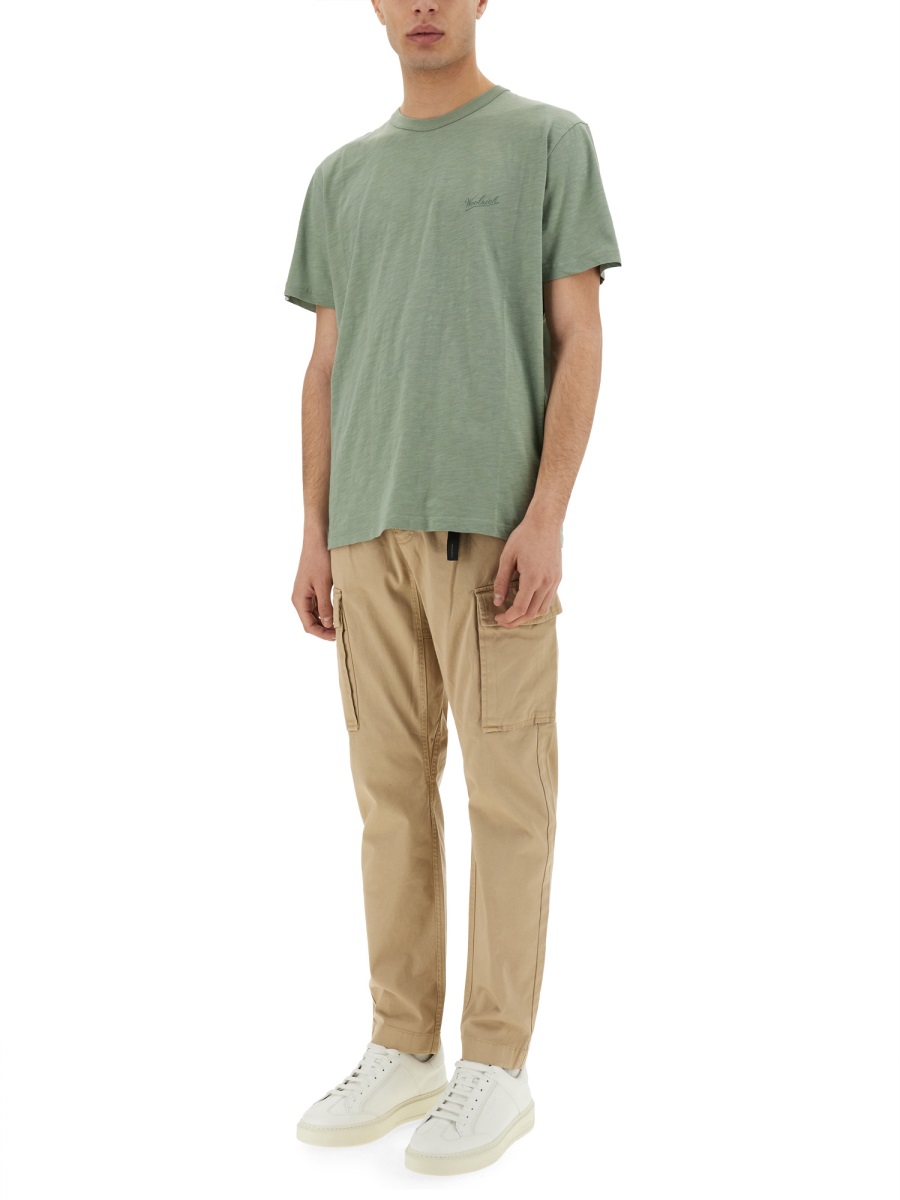 Woolrich FLAMED COTTON T-SHIRT Groen