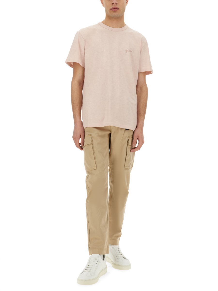 Woolrich FLAMED COTTON T-SHIRT Roze
