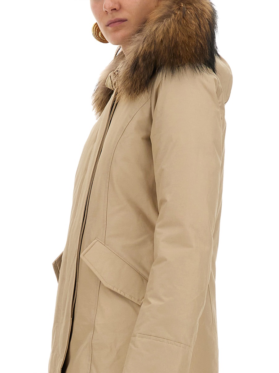 Woolrich "ARTIC RACOON" PARKA Beige