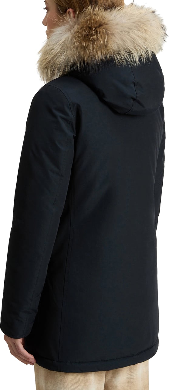 Woolrich Black Arctic Detachable Fur Down Parka Zwart