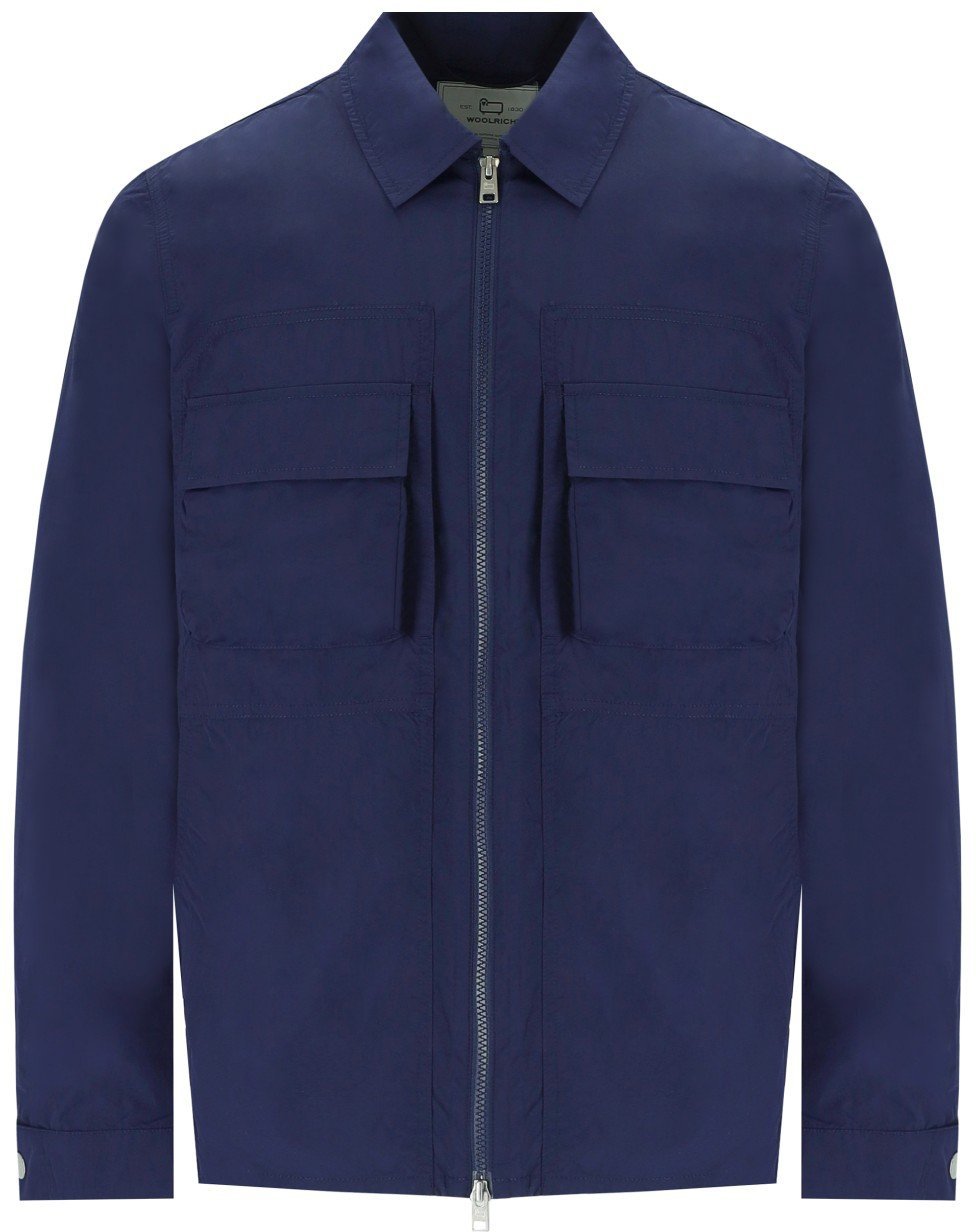 Woolrich WOOLRICH CRINKLE SHIRT-STYLE JACKET Blauw