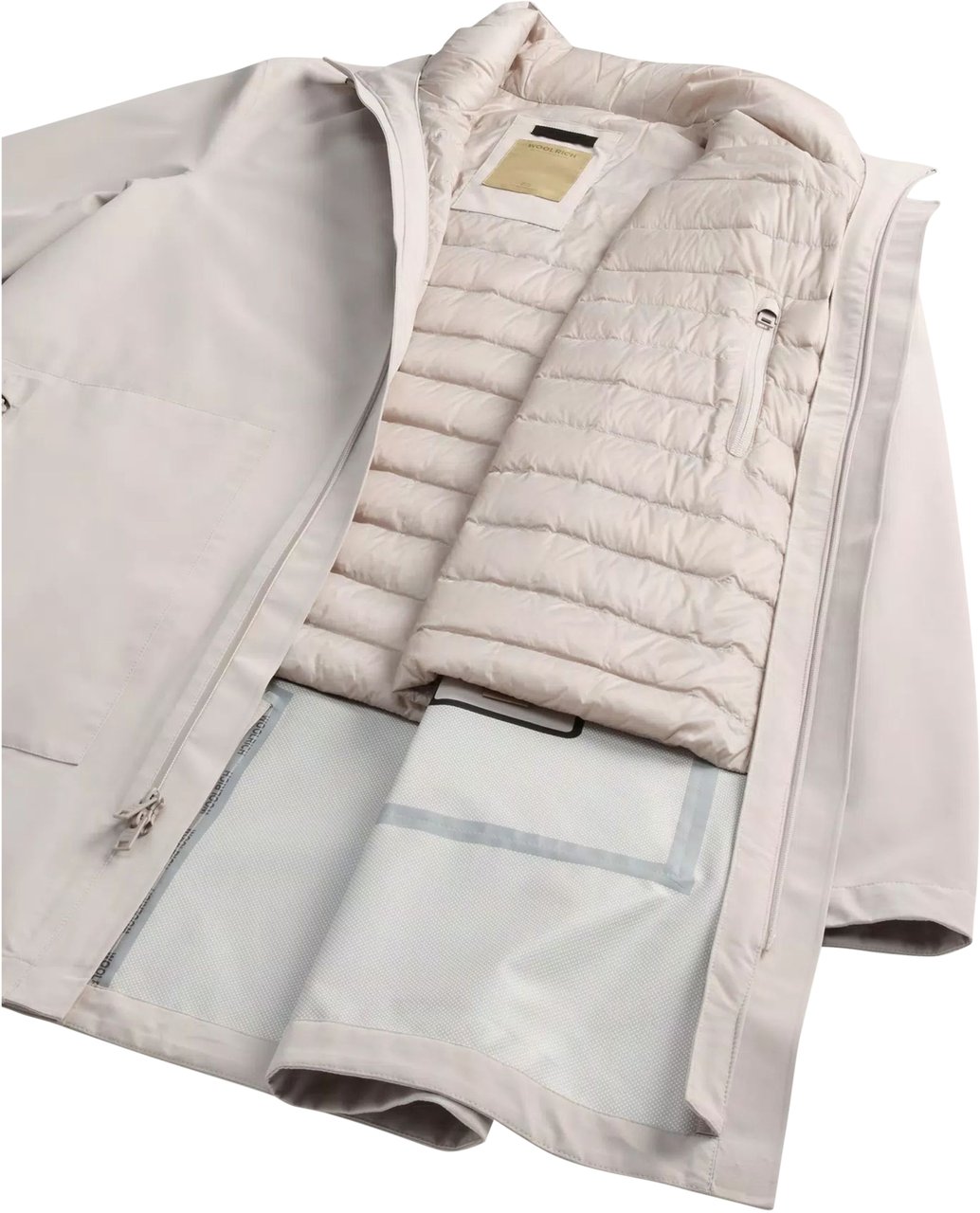 Woolrich Woolrich Two Layers 2in1 Carcoat Regenjas Beige Cfw00u1165mrut4018 Beige