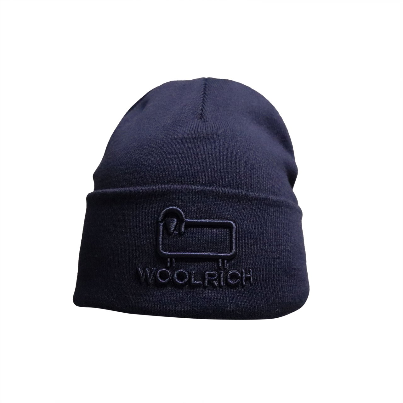 Woolrich Unisex Cotton Wool Beanie Melton Blue Blauw