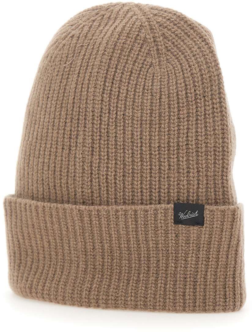 Woolrich Knitted Ribbed Beanie Cornstalk Divers