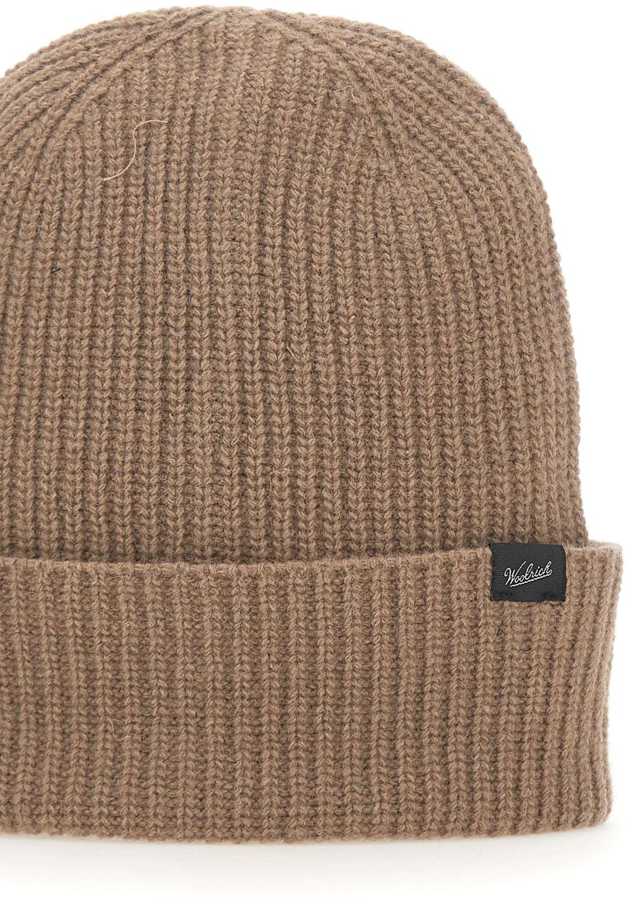 Woolrich Knitted Ribbed Beanie Cornstalk Divers