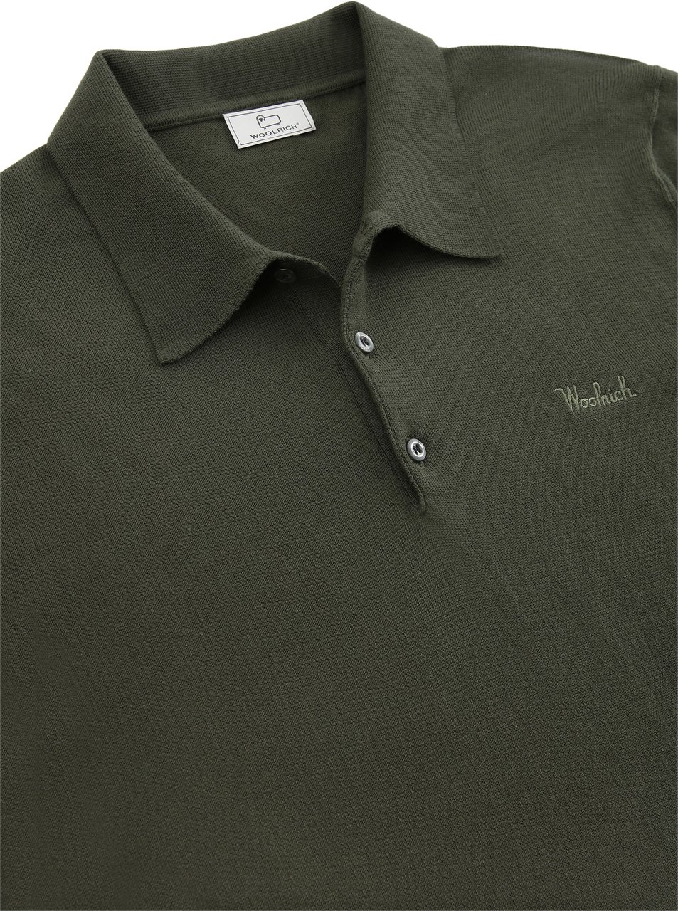 Woolrich Easy Polo Short Sleeves  Outdoor Green Groen