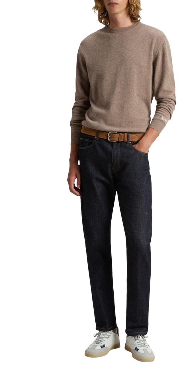 Woolrich Heren Lambswool Crewneck Beige