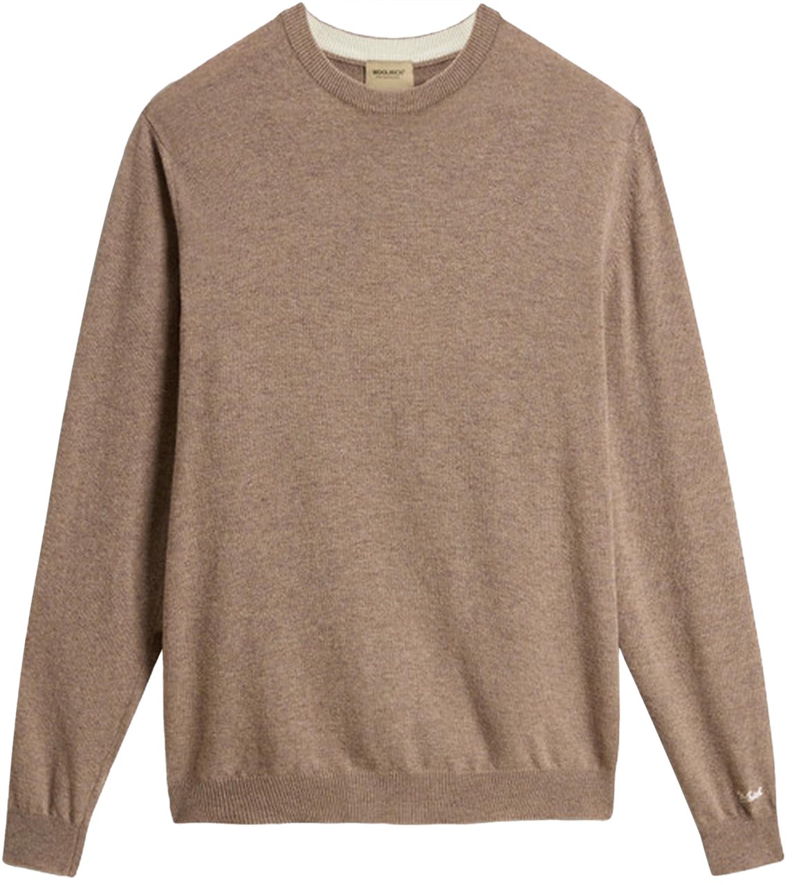 Woolrich Heren Lambswool Crewneck Beige