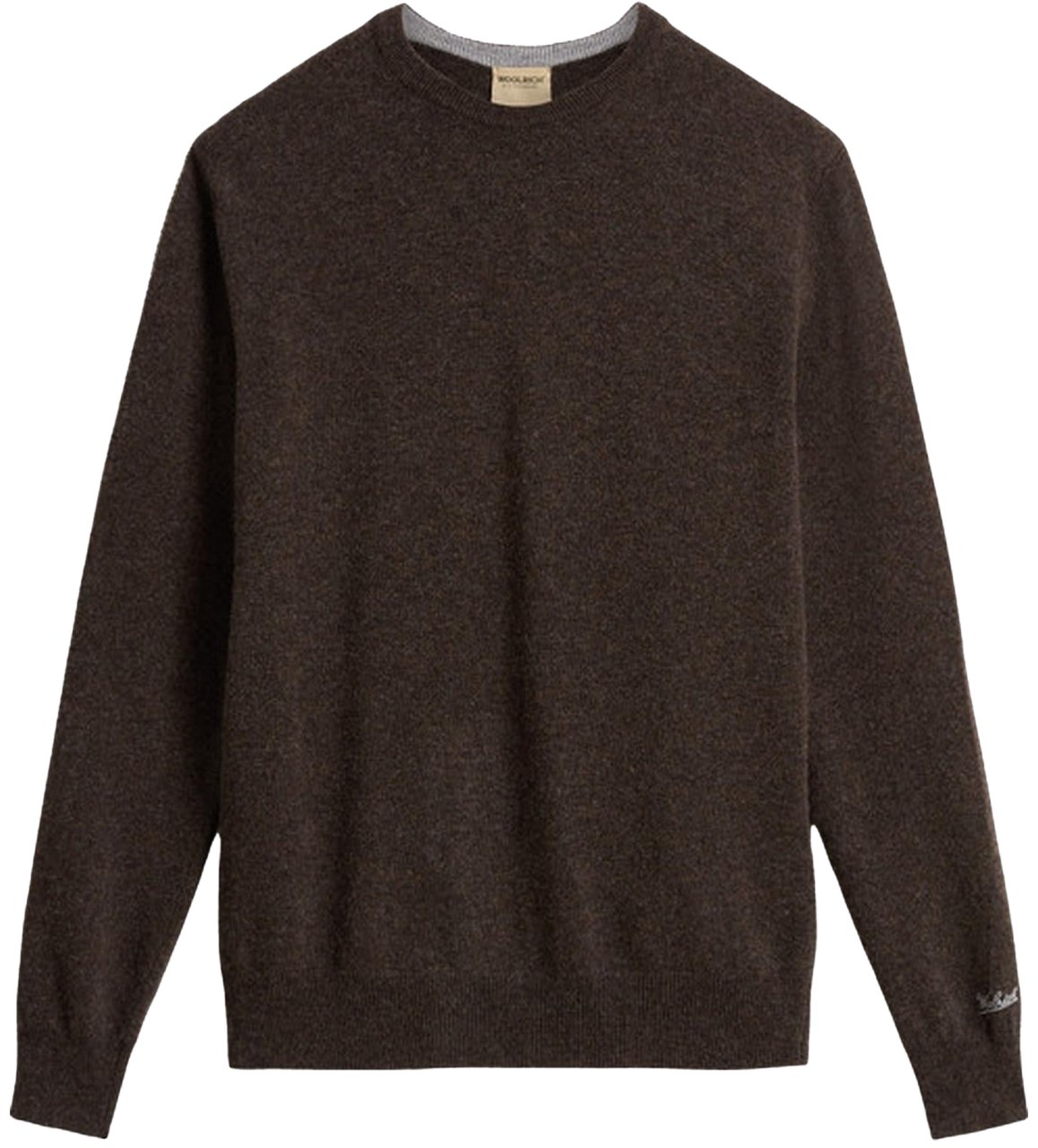Woolrich Heren Lambswool Crewneck Bruin