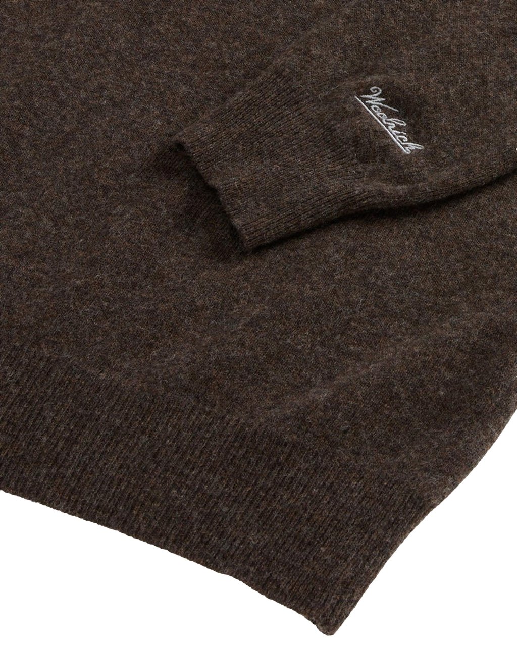 Woolrich Heren Lambswool Crewneck Bruin