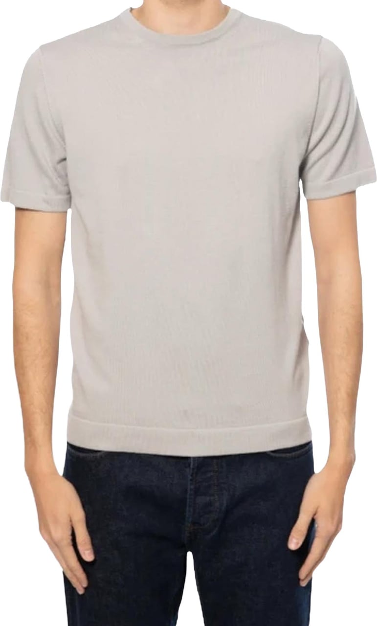 Woolrich Heren Knitted T-Shirt Grijs