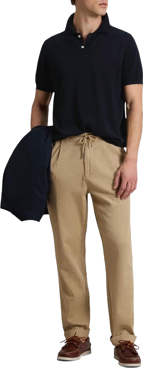 Woolrich Heren Knitted Polo Blauw