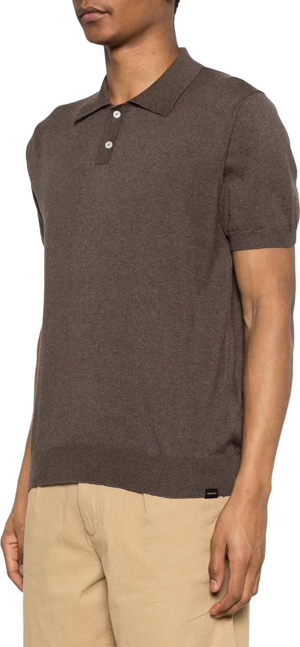 Woolrich Heren Knitted Polo Bruin
