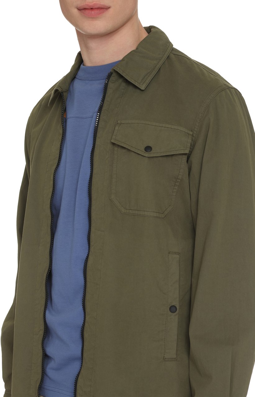 Woolrich Cotton overshirt Groen