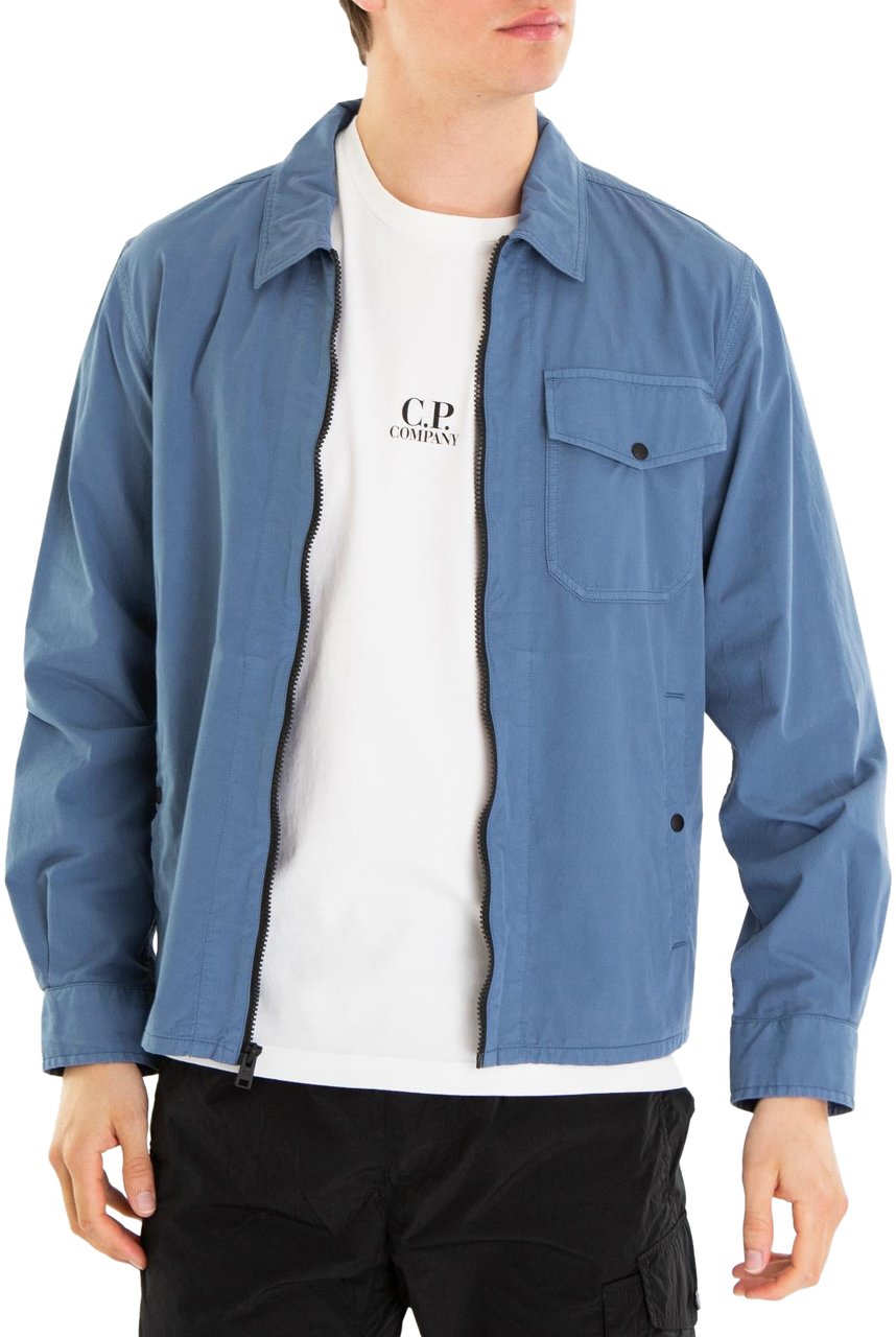 Woolrich Heren Gabardine Overshirt Blauw Blauw