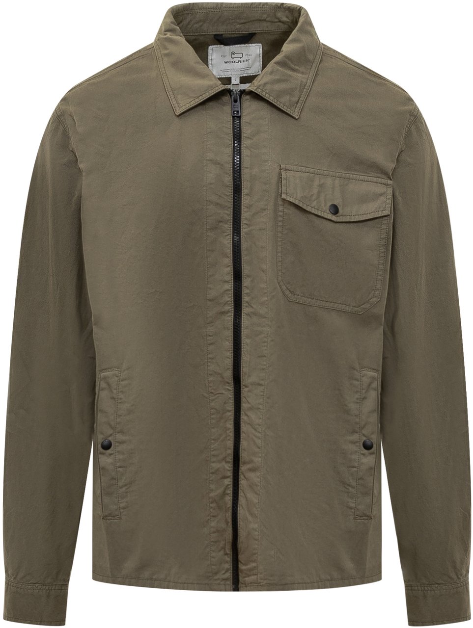 Woolrich Giubbino in Gabardine Donkergroen