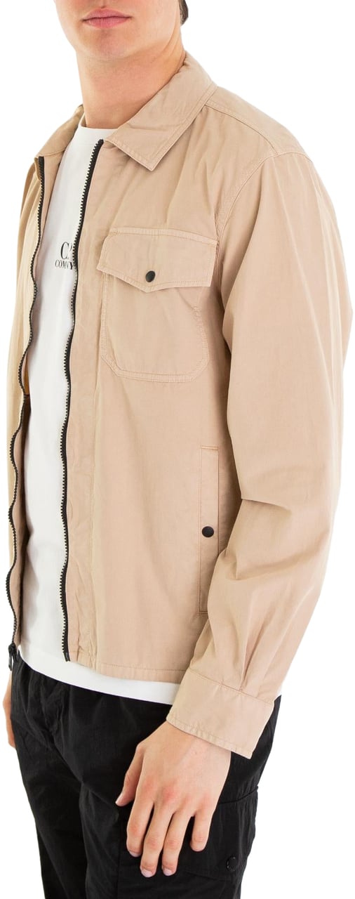 Woolrich Heren Gabardine Overshirt Beige Beige