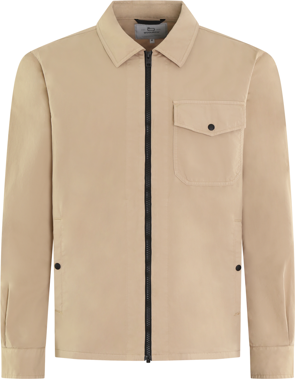 Woolrich Heren Gabardine Overshirt Beige Beige