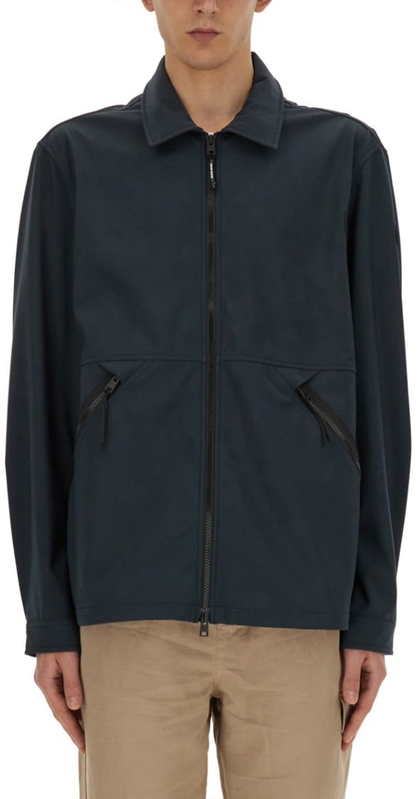 Woolrich Jacket With Logo Blauw