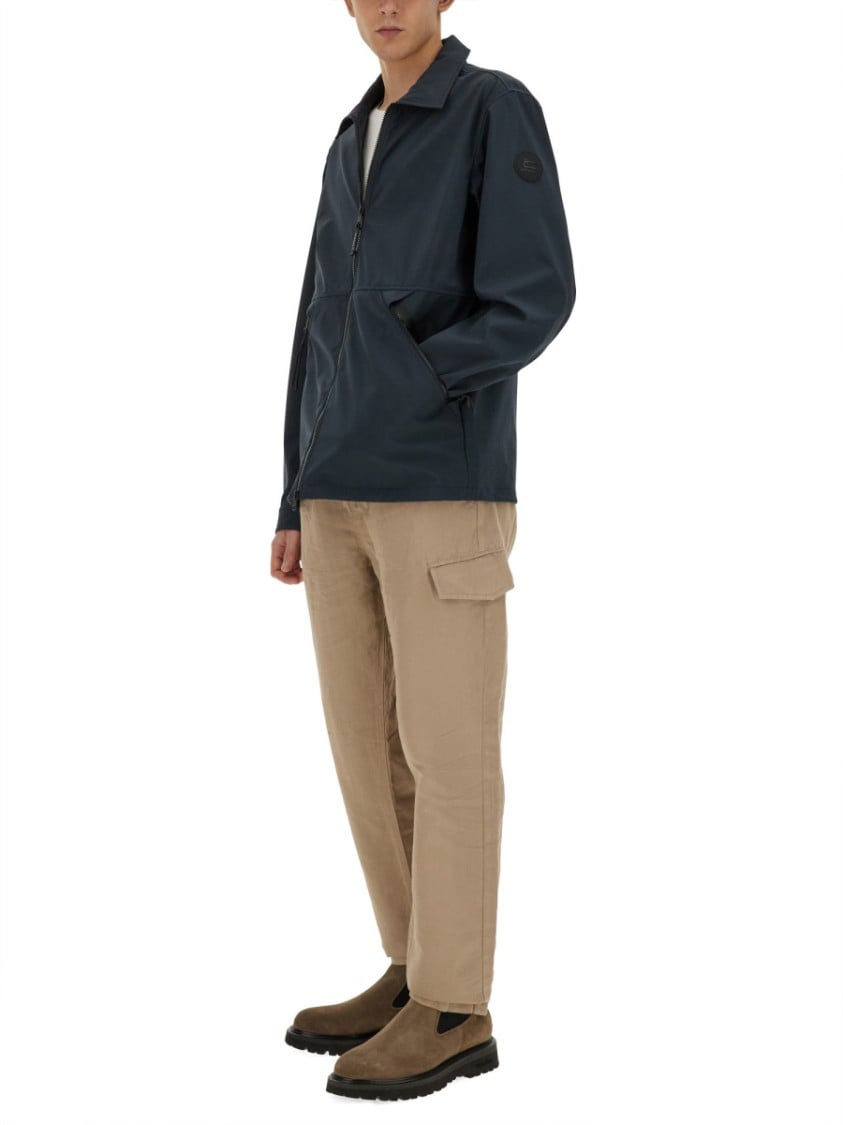 Woolrich Jacket With Logo Blauw