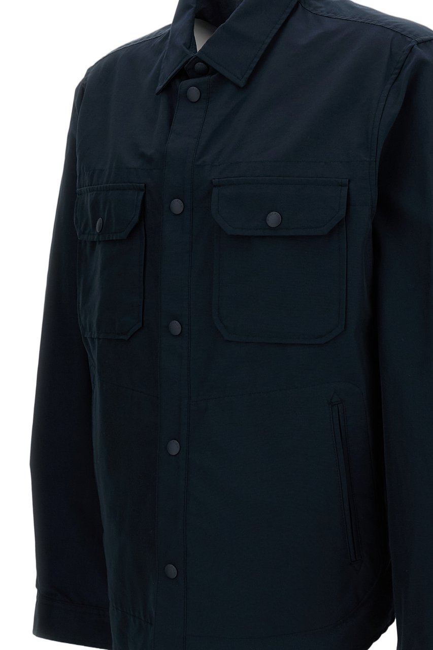 Woolrich Light Ramar Overshirt with Classic Collar Blauw