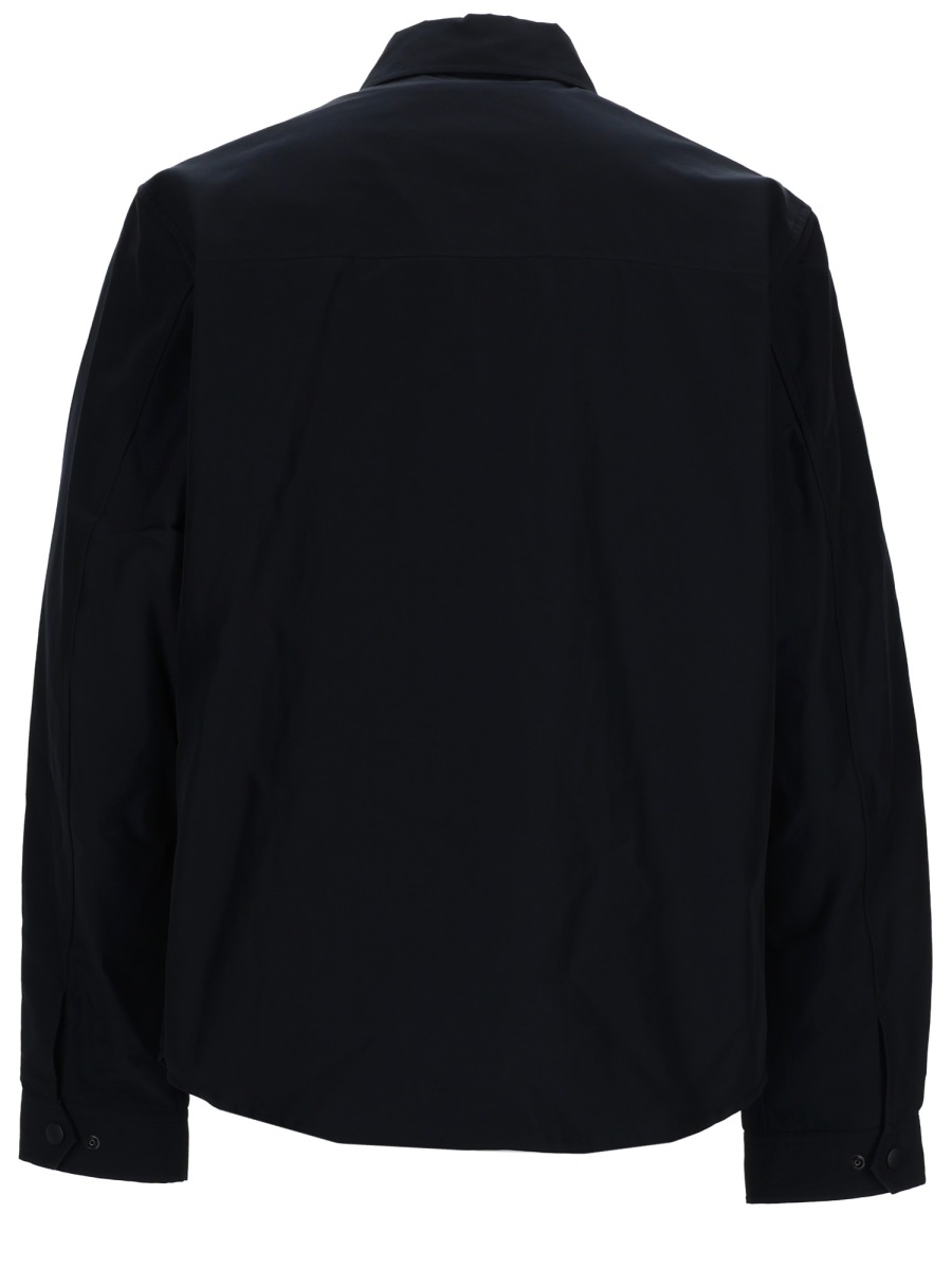 Woolrich Neutrals Structured Ramar Cotton Overshirt Zwart