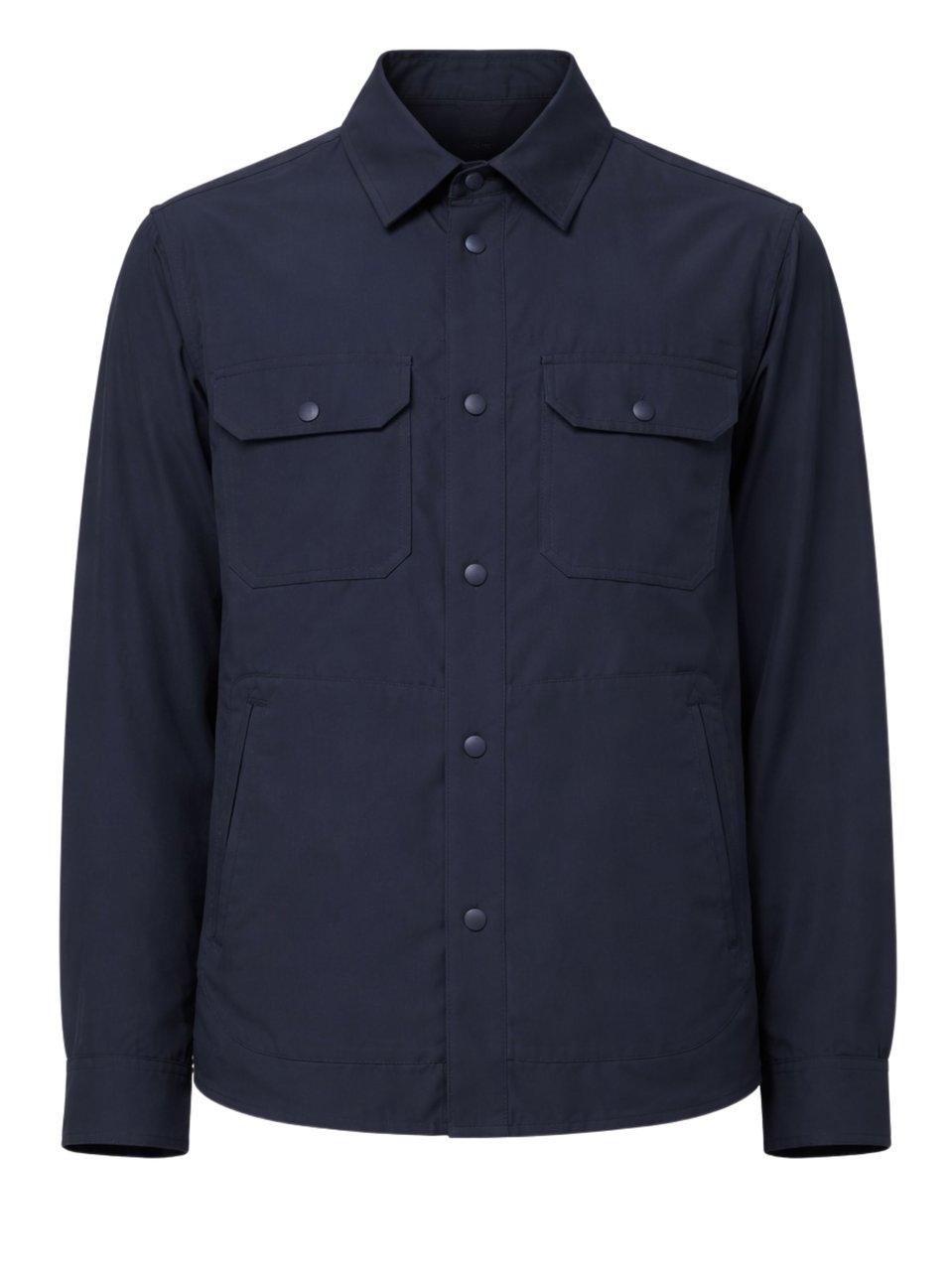Woolrich Dark Navy Cotton Linen Shirt Zwart