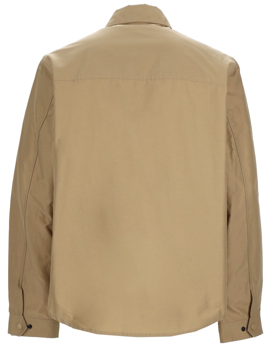 Woolrich Neutrals Structured Ramar Cotton Overshirt Neutraal