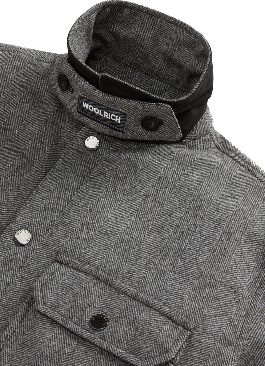 Woolrich Jackets Herringbone Grey Grijs