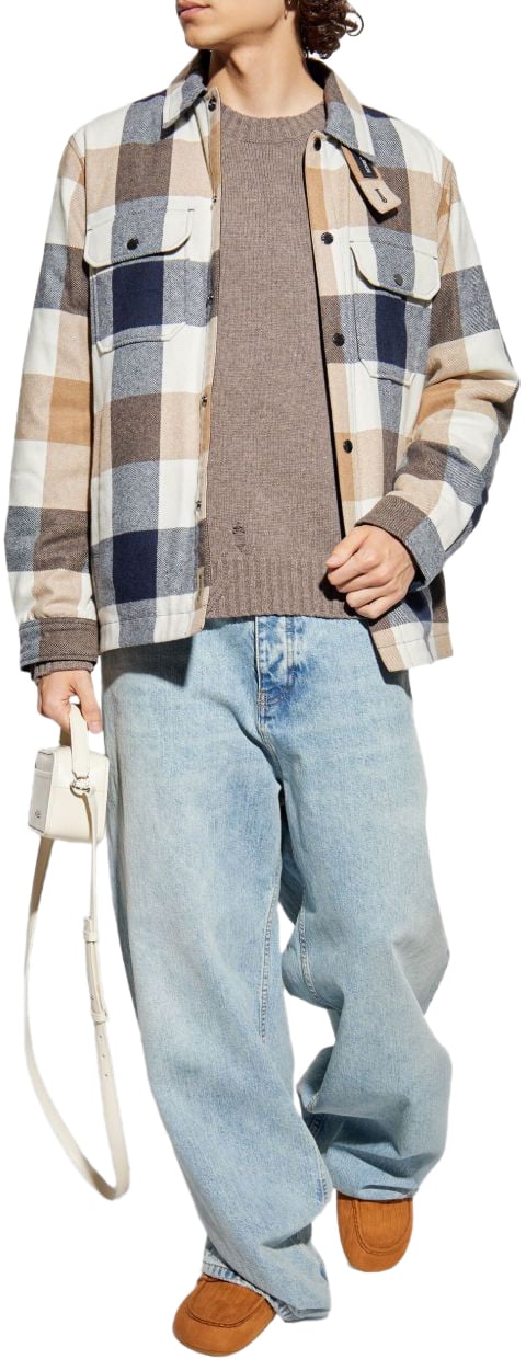 Woolrich Shirts Cream Buffalo Beige