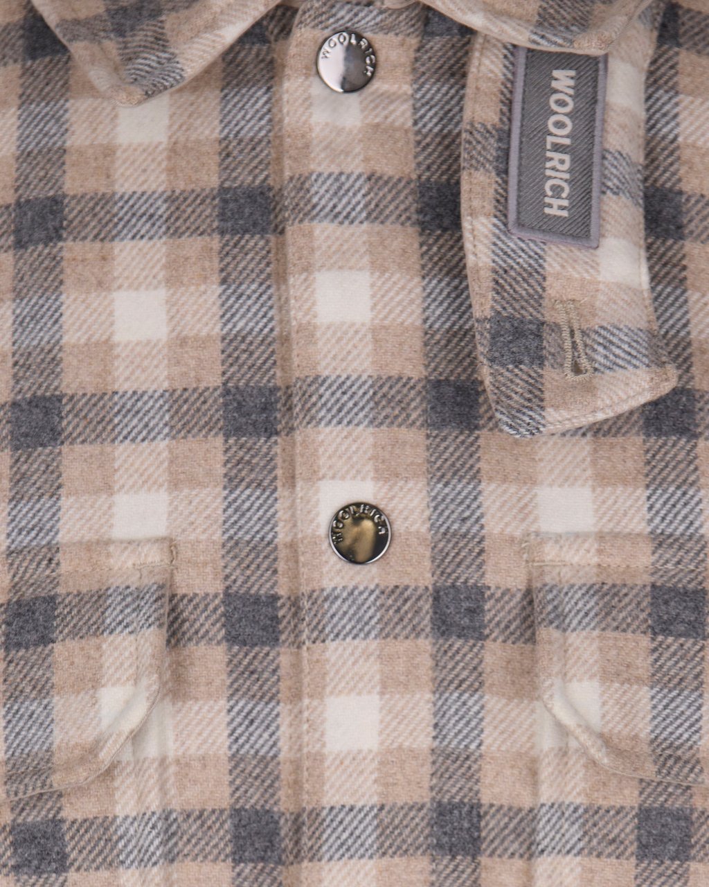 Woolrich Coats Oatmeal Check Beige
