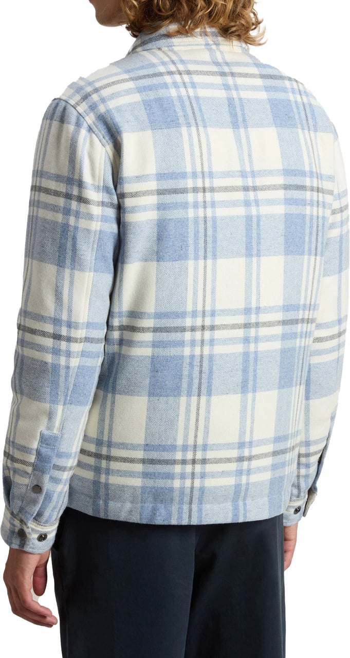 Woolrich Woolrich Wool Check Alaskan Shirt Jacket Lange Mouw Overhemden Blauw Cfwoos2018mrut3046 Blauw