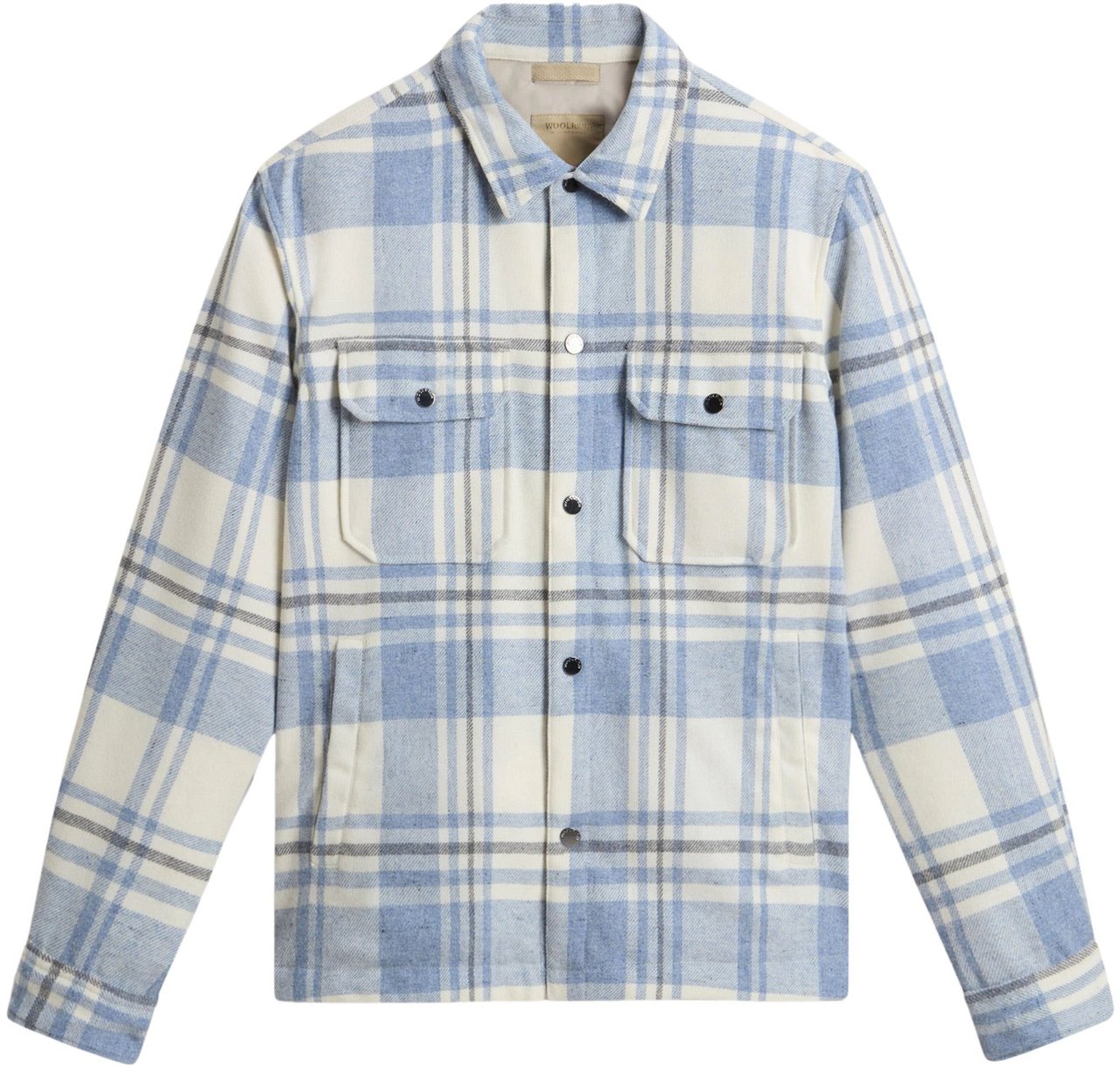 Woolrich Woolrich Wool Check Alaskan Shirt Jacket Lange Mouw Overhemden Blauw Cfwoos2018mrut3046 Blauw