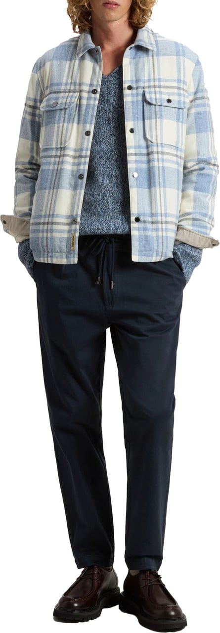 Woolrich Woolrich Wool Check Alaskan Shirt Jacket Lange Mouw Overhemden Blauw Cfwoos2018mrut3046 Blauw