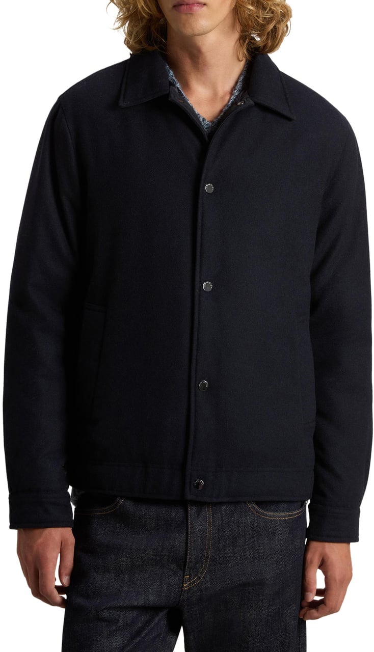 Woolrich Jackets Melton Blue Blauw