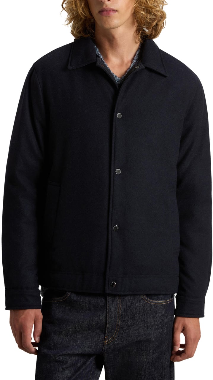 Woolrich Jackets Melton Blue Blauw