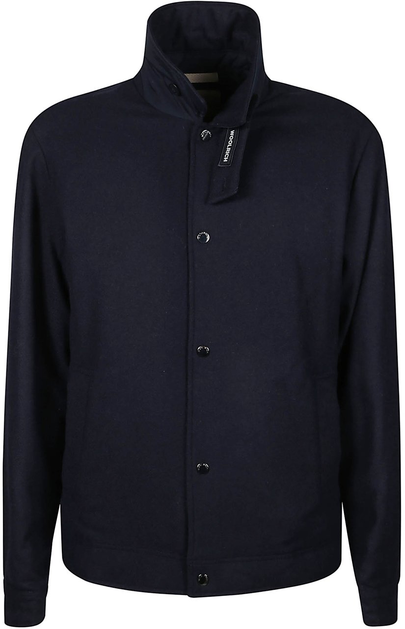 Woolrich Wool Keating Shirt Jacket Blue Blauw