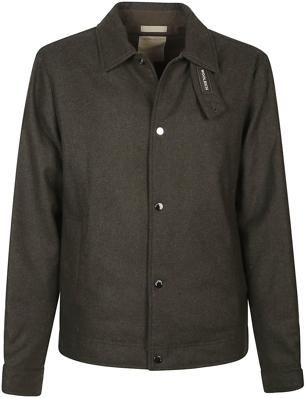 Woolrich Wool Keating Shirt Jacket Green Groen