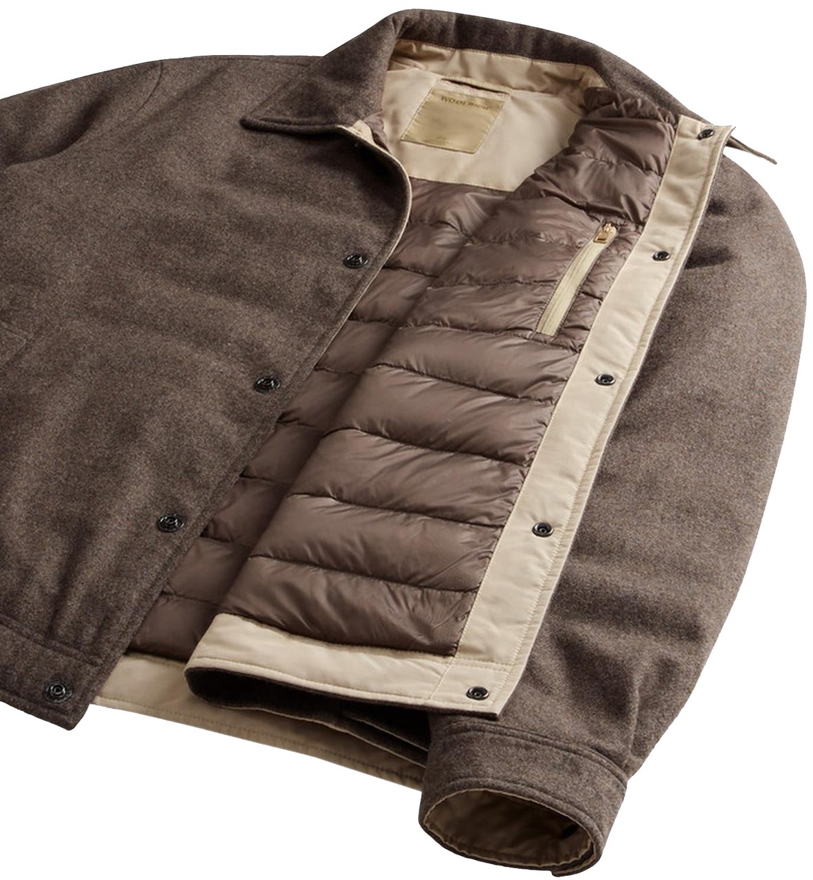 Woolrich Heren Wool Keating Shirt Jack Grijs Grijs